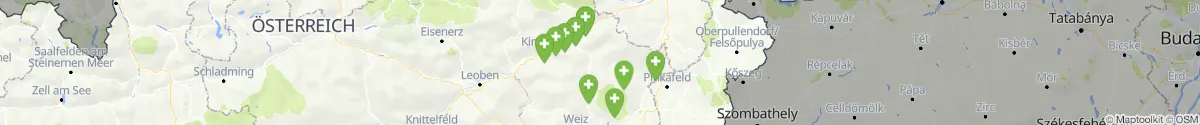 Kartenansicht für Apotheken-Notdienste in der Nähe von Rettenegg (Weiz, Steiermark)